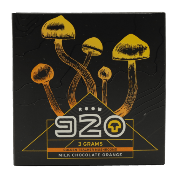 Room 920 - Mushroom Chocolate Bar - Milk Chocolate Orange - 3 grams | Shroom Store Canada