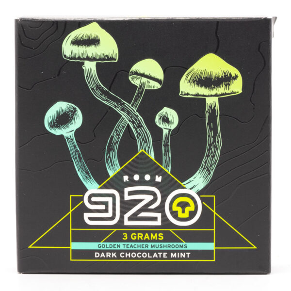Room 920 - Mushroom Chocolate Bar - Dark Chocolate Mint - 3 grams | Shroom Store Canada